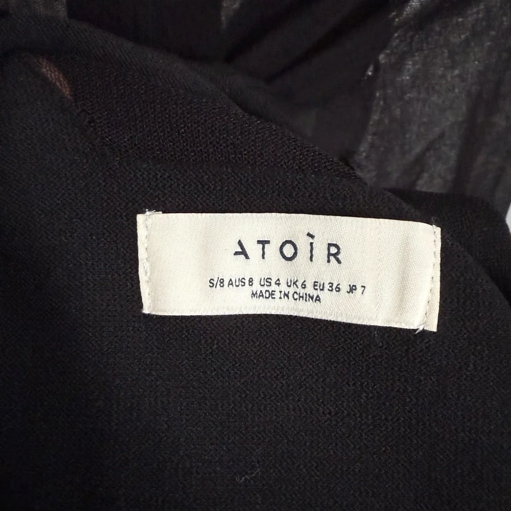 Atoir Roma Dress - Chic Black Mesh Long Sleeve Dress - Picture 12 of 12